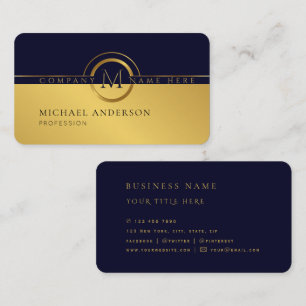 Royal Luxury Golden Round Abstract Professional Business Card