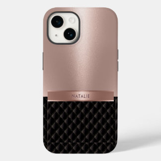 Royal Luxury Rose Gold Custom Name iPhone 14 Case