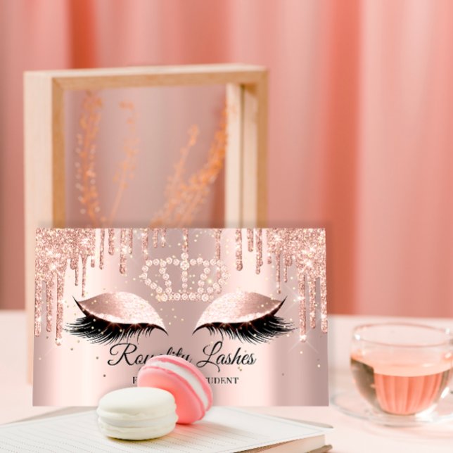Royal Makeup Artist Lashes Crowned Princess Business Card (Royal Makeup Artist Lashes Crowned Princess Business Card)