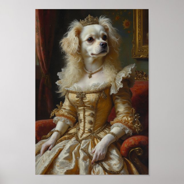 Royal Maltese Portrait Poster (Front)