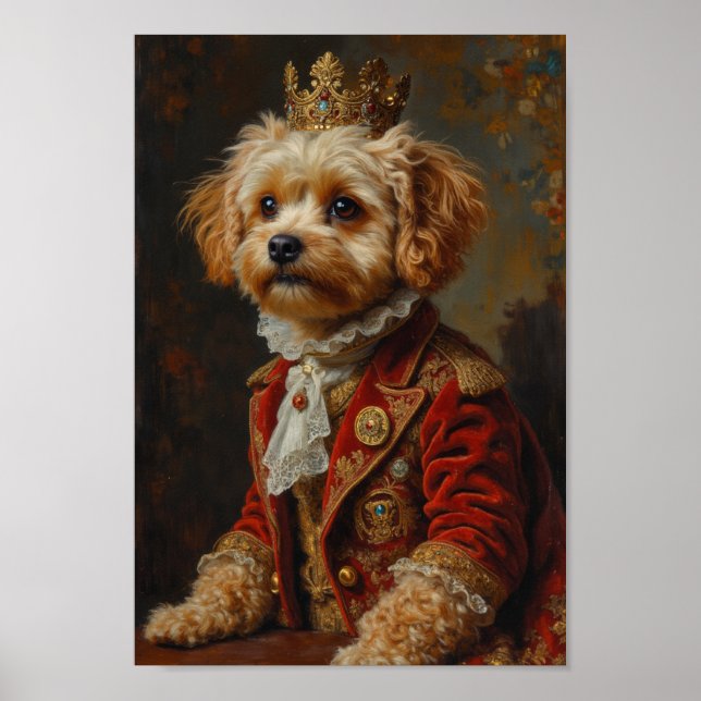Royal Maltipoo Portrait Poster (Front)