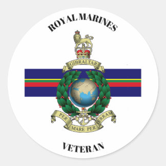 Royal Marines Veteran Classic Round Sticker