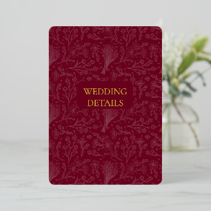 Royal Maroon Customisable Invitation