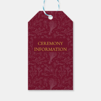 Royal Maroon Customisable Invitation Gift Tags