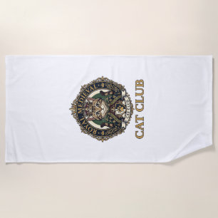 Royal Mediaeval Cat Cat Dad Gift Idea - Royal Medi Beach Towel