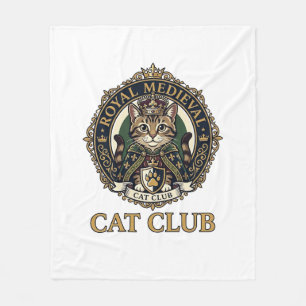 Royal Mediaeval Cat Cat Dad Gift Idea - Royal Medi Fleece Blanket