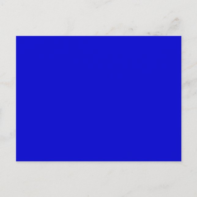 Royal Midnight Blue Solid Trend Colour Background Postcard (Front)