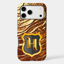 Royal Monogram Shield - Letter H (Gold)