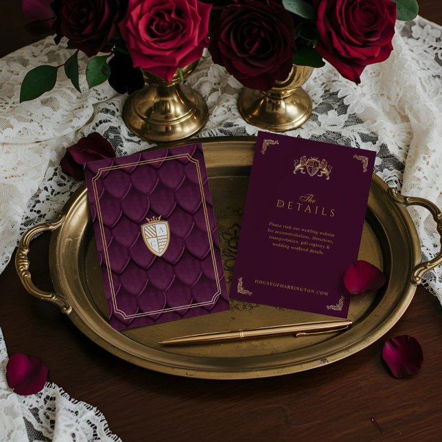 Royal Muse Fantasy Dragon Scale & Lion Crest Enclosure Card (Royal Muse Fantasy Dragon Scale & Lion Crest Enclosure Card)