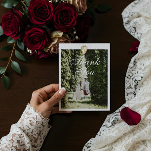 Royal Muse Medieval Fantasy Photo Thank You Holiday Postcard