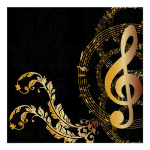 Royal Music Note luxury Poster