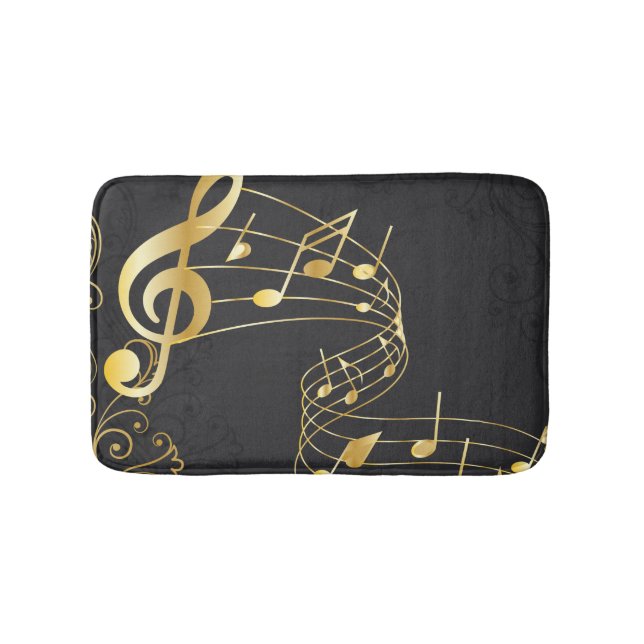 Royal Musical Note Luxury design Bath Mat (Front)