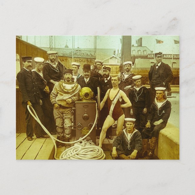 Royal Naval Exhibition 1891 Magic Lantern Slide Postcard (Front)