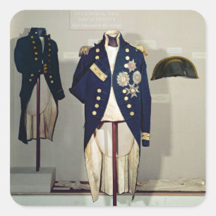 Royal Naval uniform worn Square Sticker