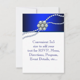 Royal Navy Blue RSVP Card
