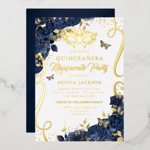 Royal Navy Masquerade Butterfly Quinceanera