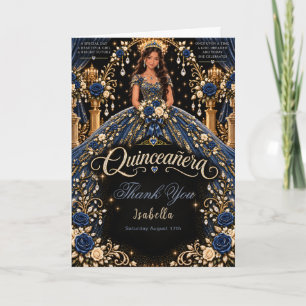 Royal Navy Quinceañera Celebration Thank You Card