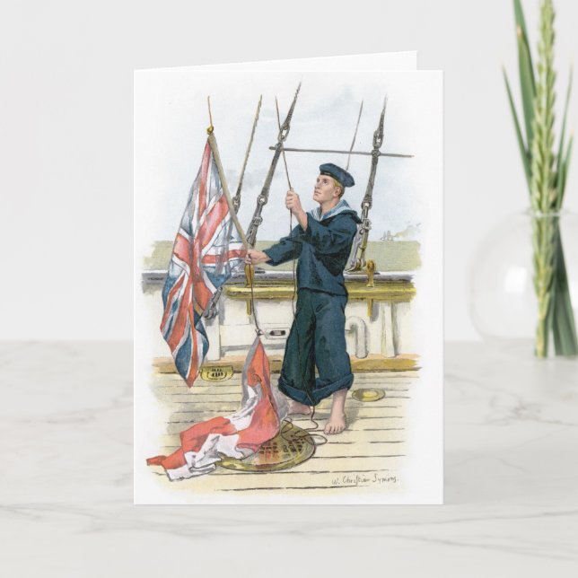 Royal Navy Sailor Signaling Card (Front)