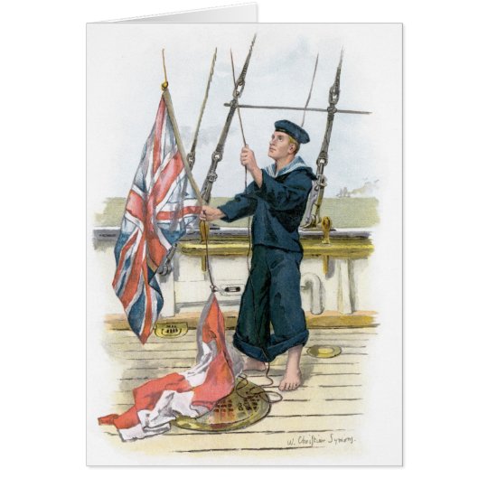 Royal Navy Sailor Signalling Card