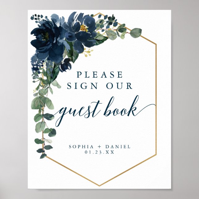 Royal Navy Wedding Sign Guest Book (Front)