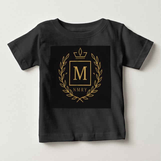 "Royal NMKY Emblem – Monogram M Crest Design" Baby T-Shirt (Front)