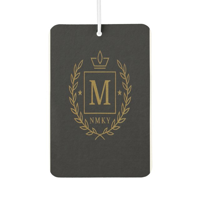 "Royal NMKY Emblem – Monogram M Crest Design" Car Air Freshener (Front)