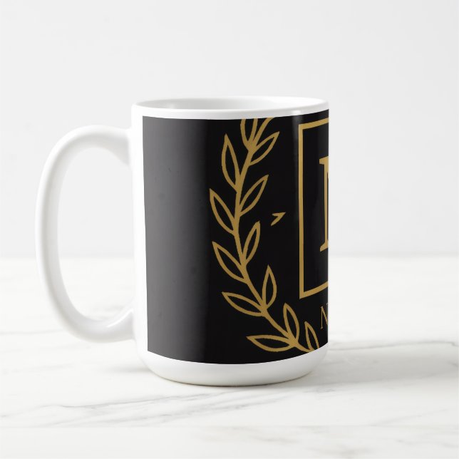 "Royal NMKY Emblem – Monogram M Crest Design" Coffee Mug (Left)