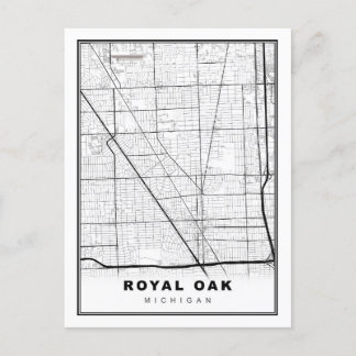 Royal Oak Map Postcard