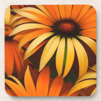 Royal Orange Coneflowers Coaster