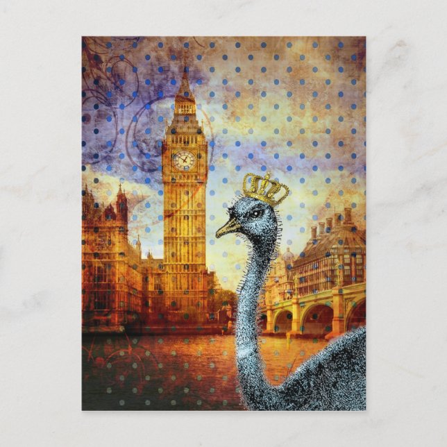 Royal Ostrich in London Postcard (Front)