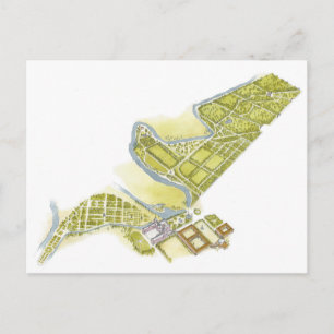 Royal Palace and gardens. Aranjuez Spain Postcard