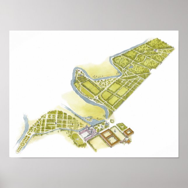 Royal Palace and gardens. Aranjuez Spain Poster (Front)