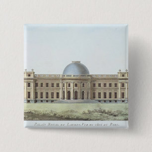 Royal Palace at Laeken, View from the Park, from ' 15 Cm Square Badge