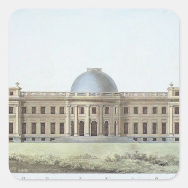 Royal Palace at Laeken, View from the Park, from ' Square Sticker (Front)