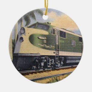 Royal Palm Locomotive Ceramic Ornament