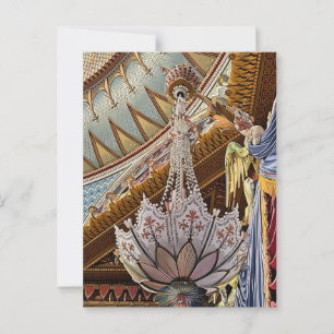 Royal Pavilion Ceiling & Chandelier Print Postcard