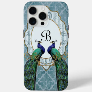 Royal Peacock (Blue) Monogram iPhone Case