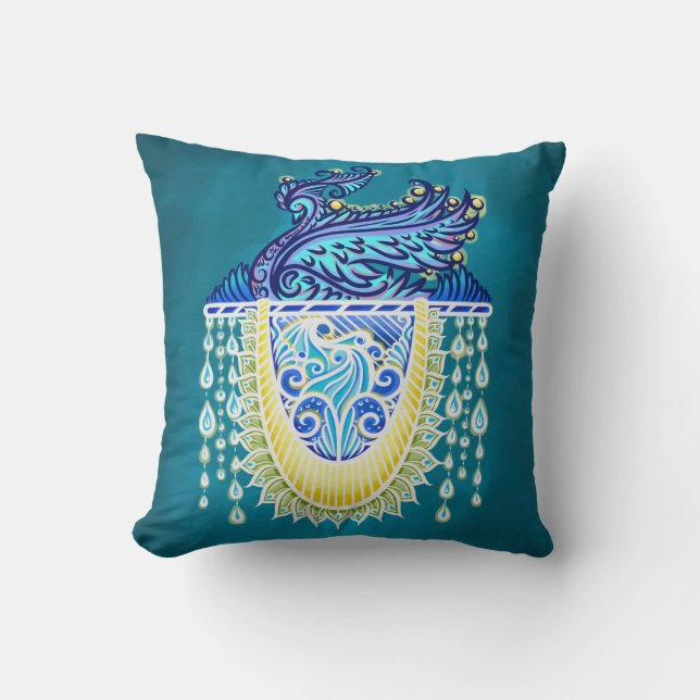 Royal Peacock Radiance Cushion (Front)
