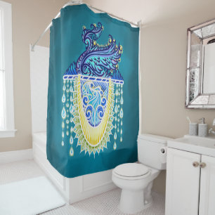 Royal Peacock Radiance Shower Curtain