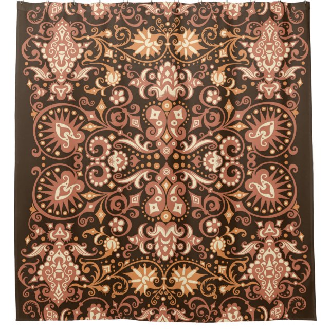 Royal pink Abstract colourful marble pattern textu Shower Curtain (Front)