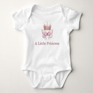 Royal Pink Princess Crown Baby Bodysuit