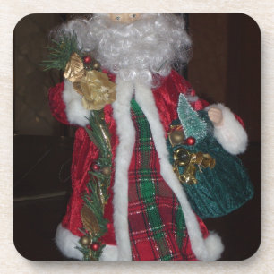Royal Plaid Santa Collection. Coaster