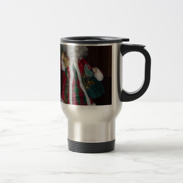 Royal Plaid Santa Collection. Travel Mug (Right)