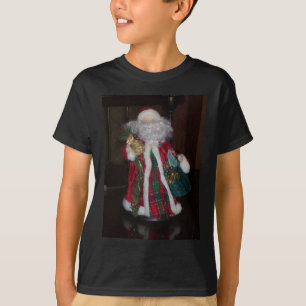 Royal Plaid Santa Merry Christmas T-Shirt