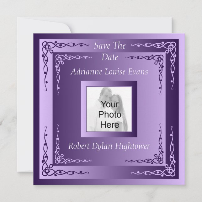 Royal Plum Elegance I Save The Date (Front)