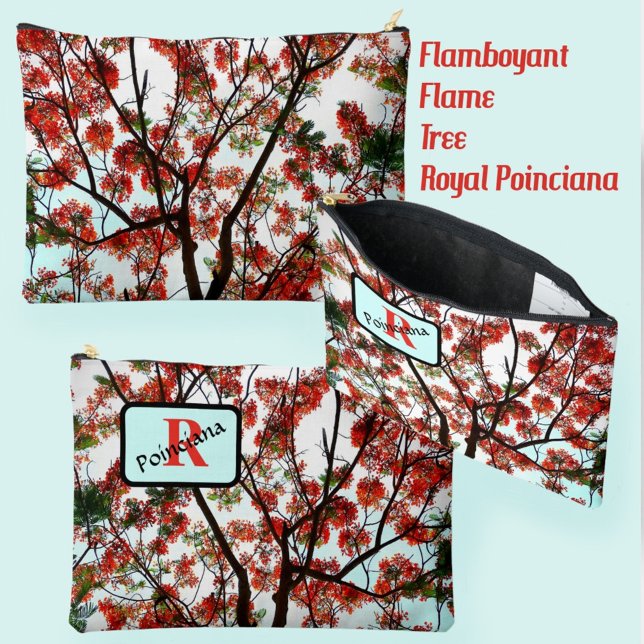 Royal Poinciana Flamboyant Flame Tree Accessory Pouch (Creator Uploaded)