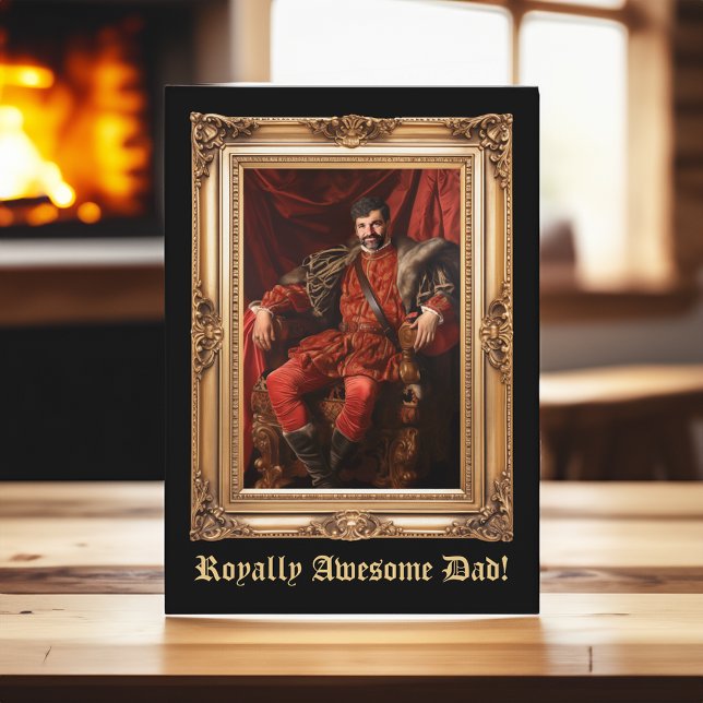 Royal Portrait Custom Personalised Photo Ornate Card (custom royal portrait greeting card)