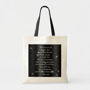 Royal Priesthood Bible Scripture Elegant Tote Bag