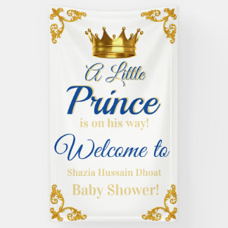 Royal Prince Baby Shower Banner