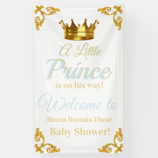 Royal Prince Baby Shower Banner